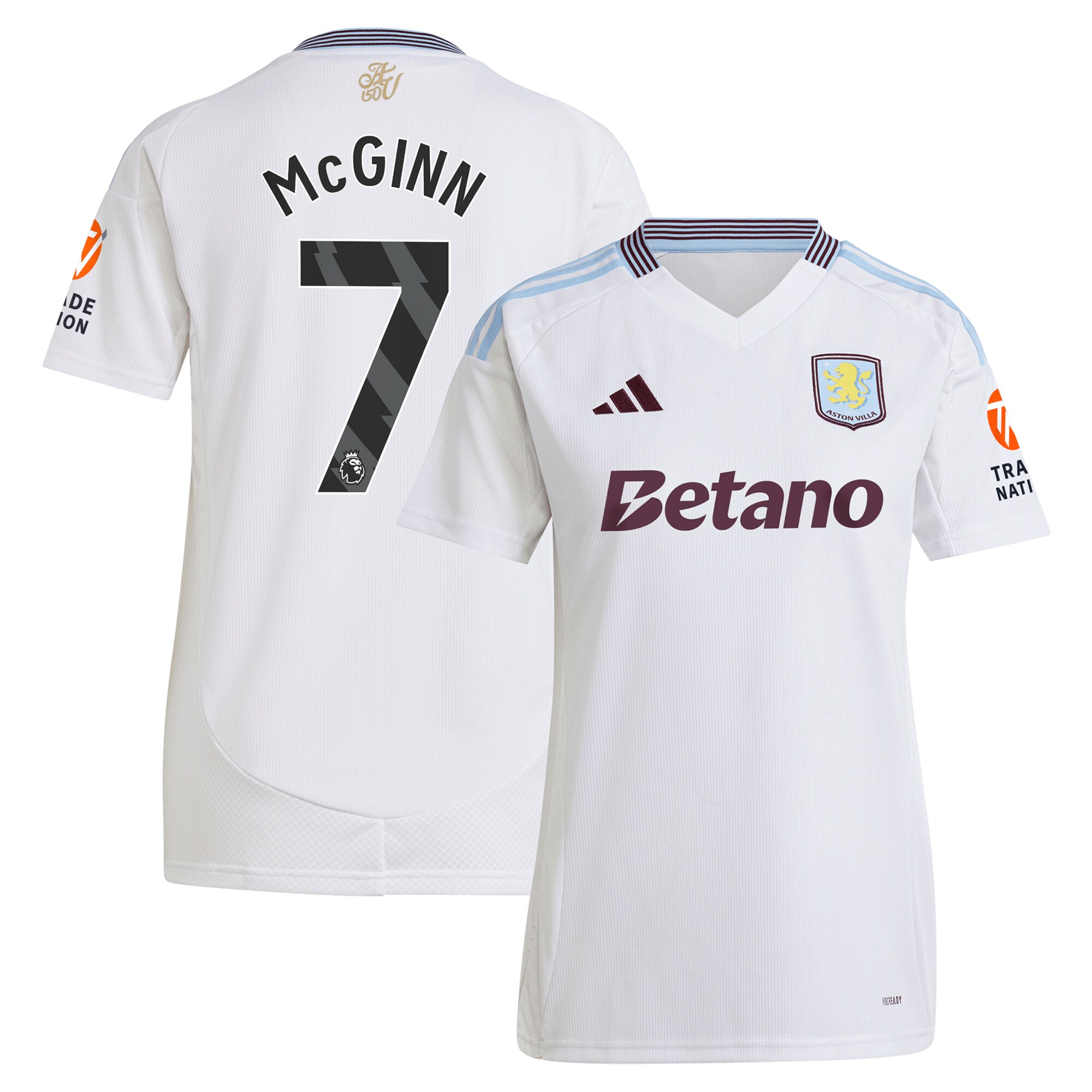 aston villa adidas away shirt 2024-25 – womens with mcginn 7 printing Collection | Authentic Aston Villa Shirts
