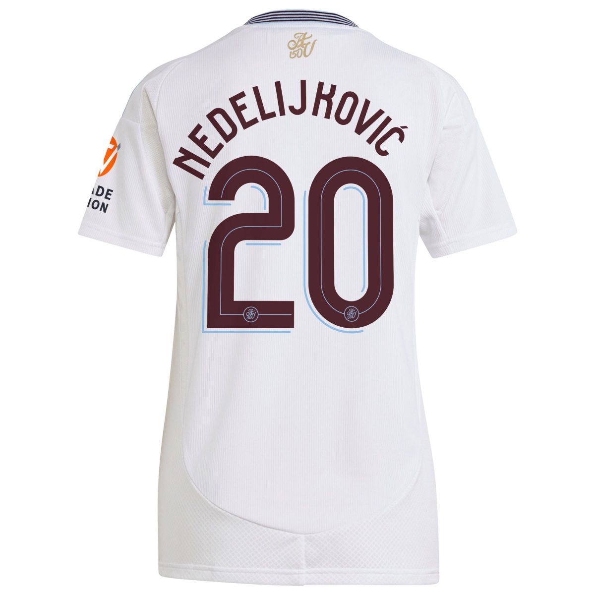 aston villa adidas away shirt 2024-25 – womens with nedeljković 20 cup printing Collection | Authentic Aston Villa Shirts