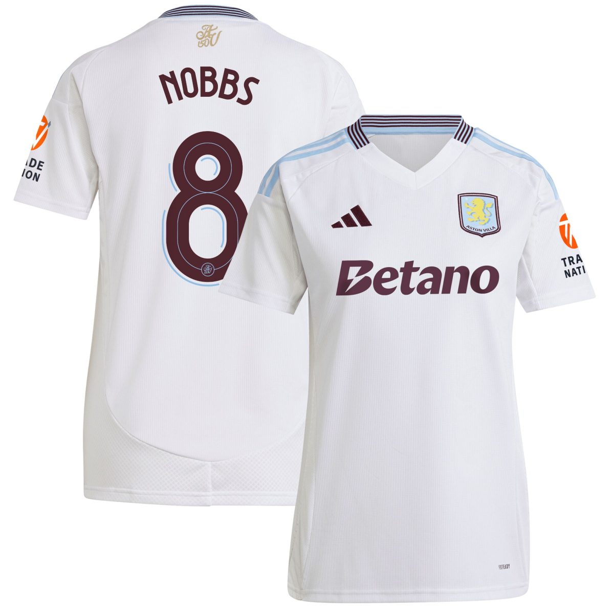 aston villa adidas away shirt 2024-25 – womens with nobbs 8 cup printing Collection | Authentic Aston Villa Shirts