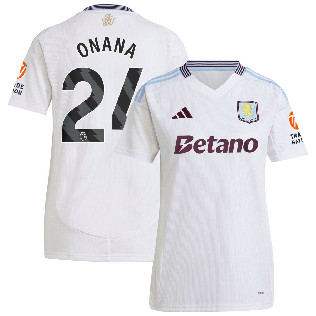 aston villa adidas away shirt 2024-25 – womens with onana 24 printing Collection | Authentic Aston Villa Shirts