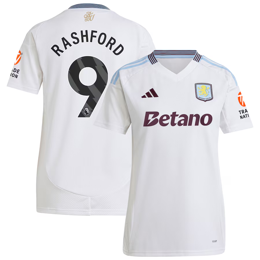 aston villa adidas away shirt 2024-25 – womens with rashford 9 printing Collection | Authentic Aston Villa Shirts