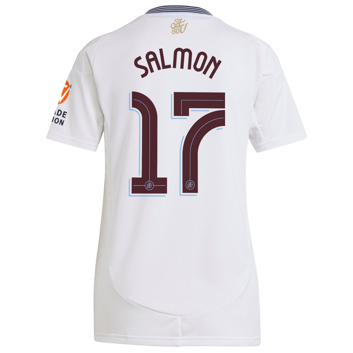 aston villa adidas away shirt 2024-25 – womens with salmon 17 cup printing Collection | Authentic Aston Villa Shirts
