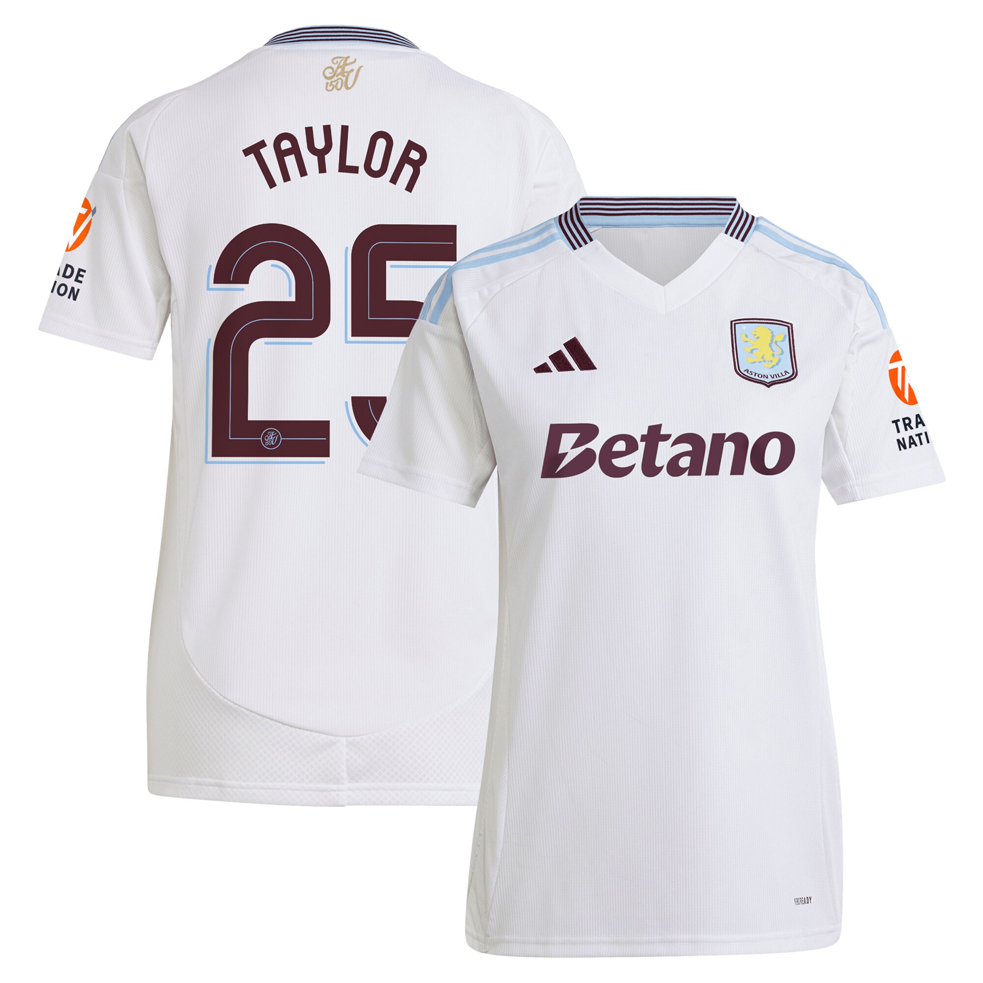 aston villa adidas away shirt 2024-25 – womens with taylor 25 cup printing Collection | Authentic Aston Villa Shirts