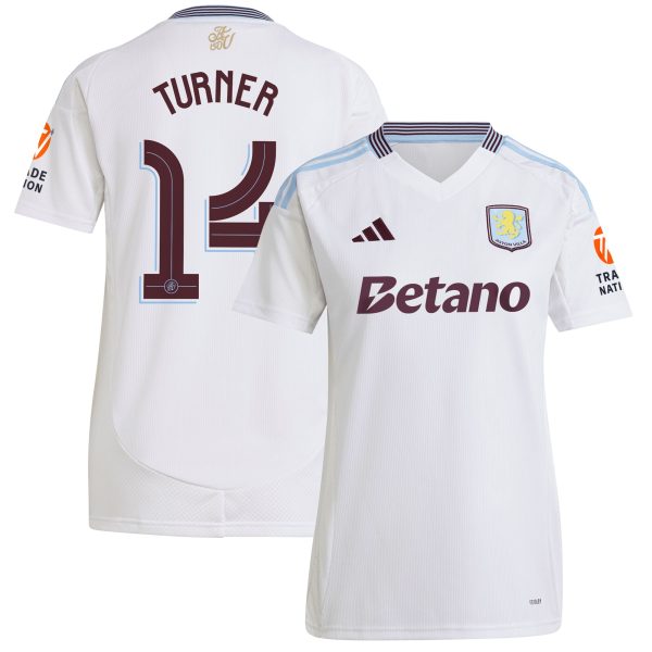 aston villa adidas away shirt 2024-25 – womens with turner 14 cup printing Collection | Authentic Aston Villa Shirts