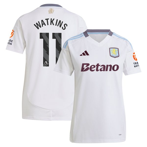 aston villa adidas away shirt 2024-25 – womens with watkins 11 printing Collection | Authentic Aston Villa Shirts