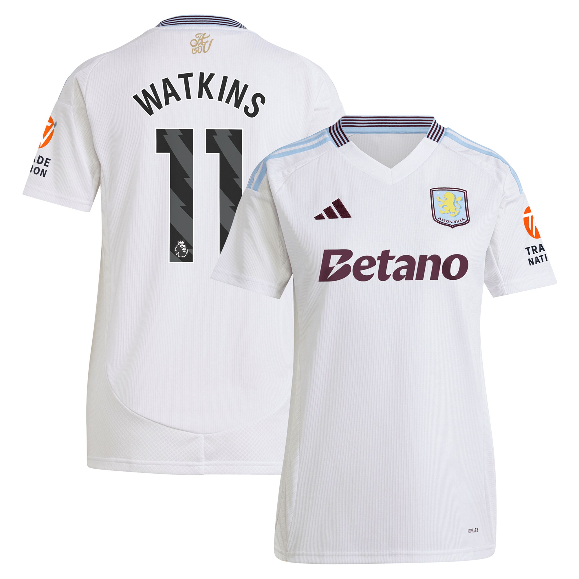 aston villa adidas away shirt 2024-25 – womens with watkins 11 printing Collection | Authentic Aston Villa Shirts