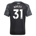 aston villa adidas away shirt 2025-26 – kids with bailey 31 printing Collection | Authentic Aston Villa Shirts