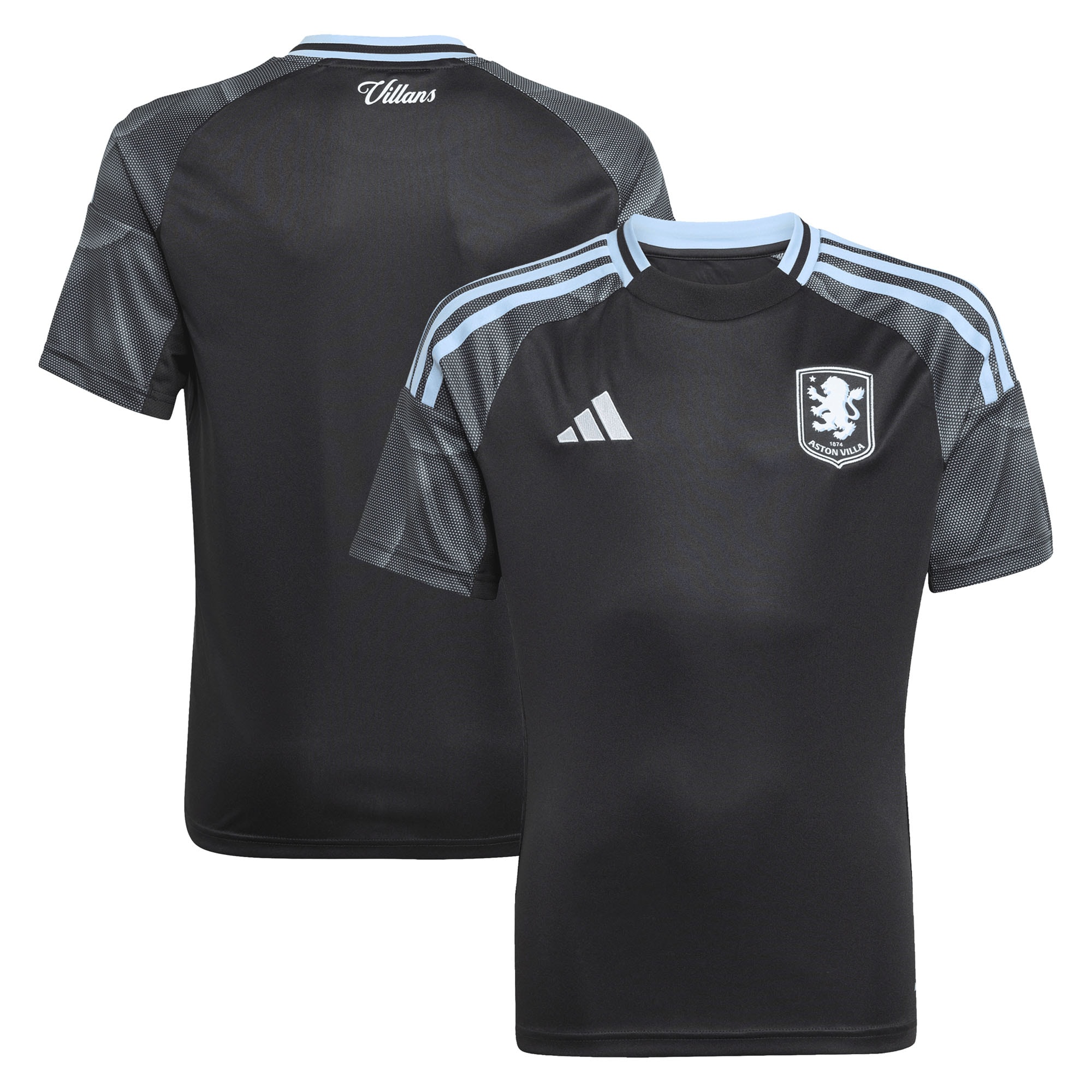 aston villa adidas away shirt 2025-26 – kids with custom printing Collection | Authentic Aston Villa Shirts