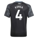 aston villa adidas away shirt 2025-26 – kids with konsa 4 printing Collection | Authentic Aston Villa Shirts