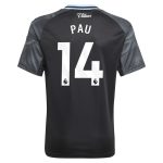 aston villa adidas away shirt 2025-26 – kids with pau 14 printing Collection | Authentic Aston Villa Shirts
