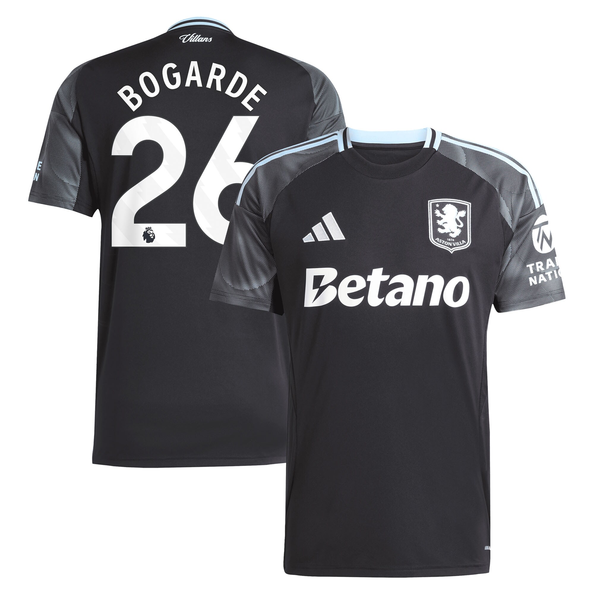 aston villa adidas away shirt 2025-26 with bogarde 26 printing Collection | Authentic Aston Villa Shirts