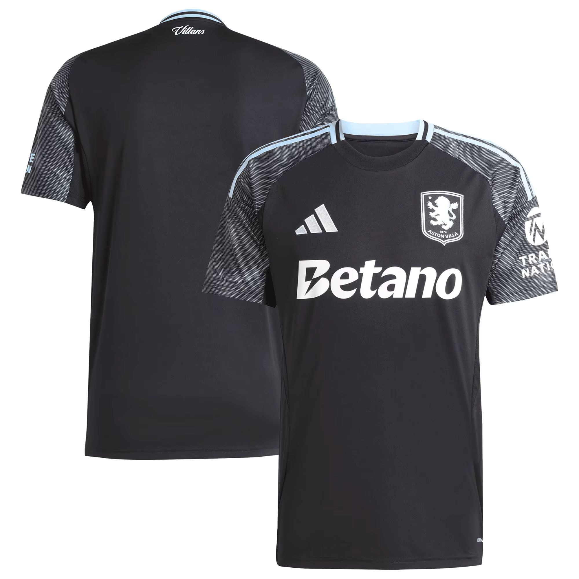 aston villa adidas away shirt 2025-26 with custom printing Collection | Authentic Aston Villa Shirts
