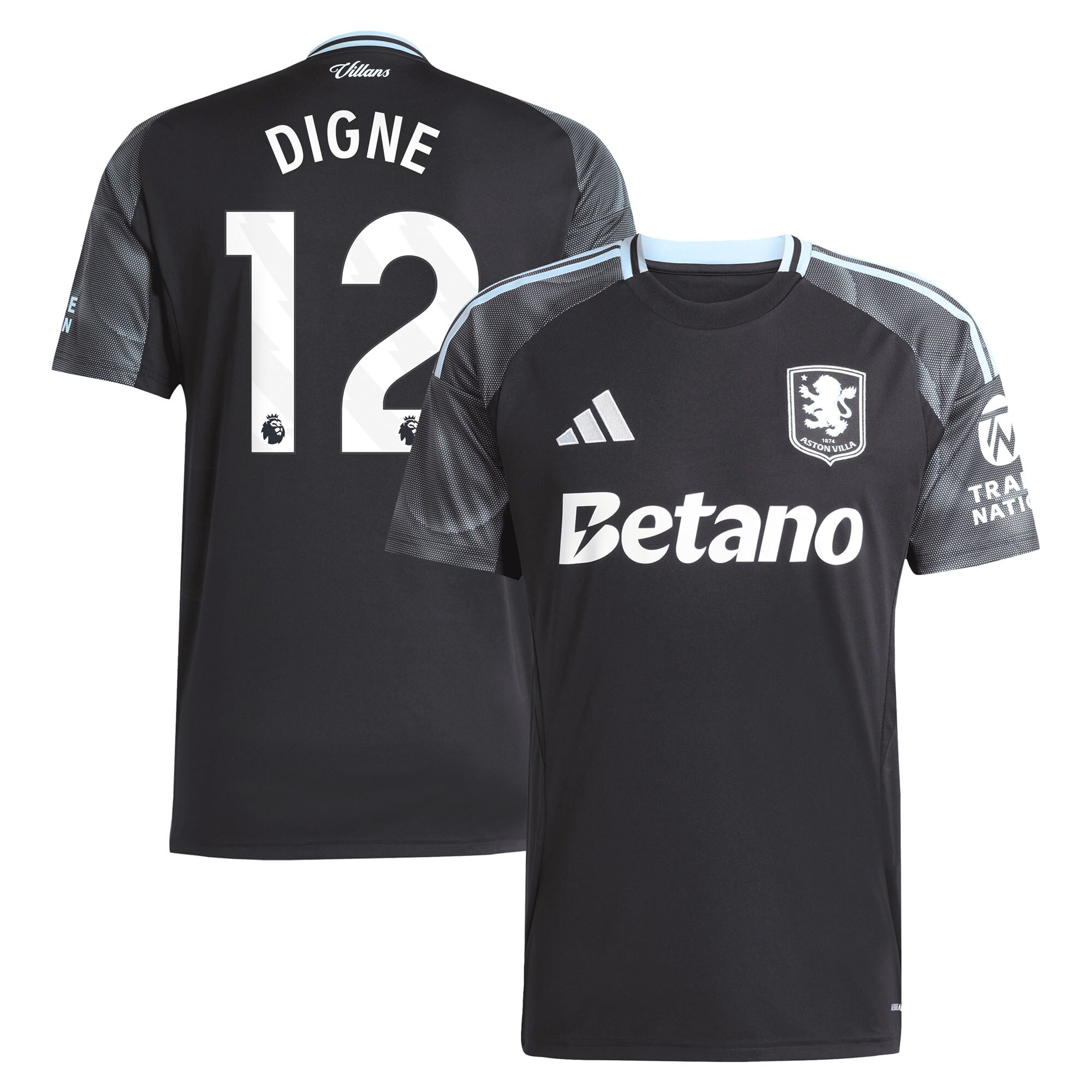 aston villa adidas away shirt 2025-26 with digne 12 printing Collection | Authentic Aston Villa Shirts