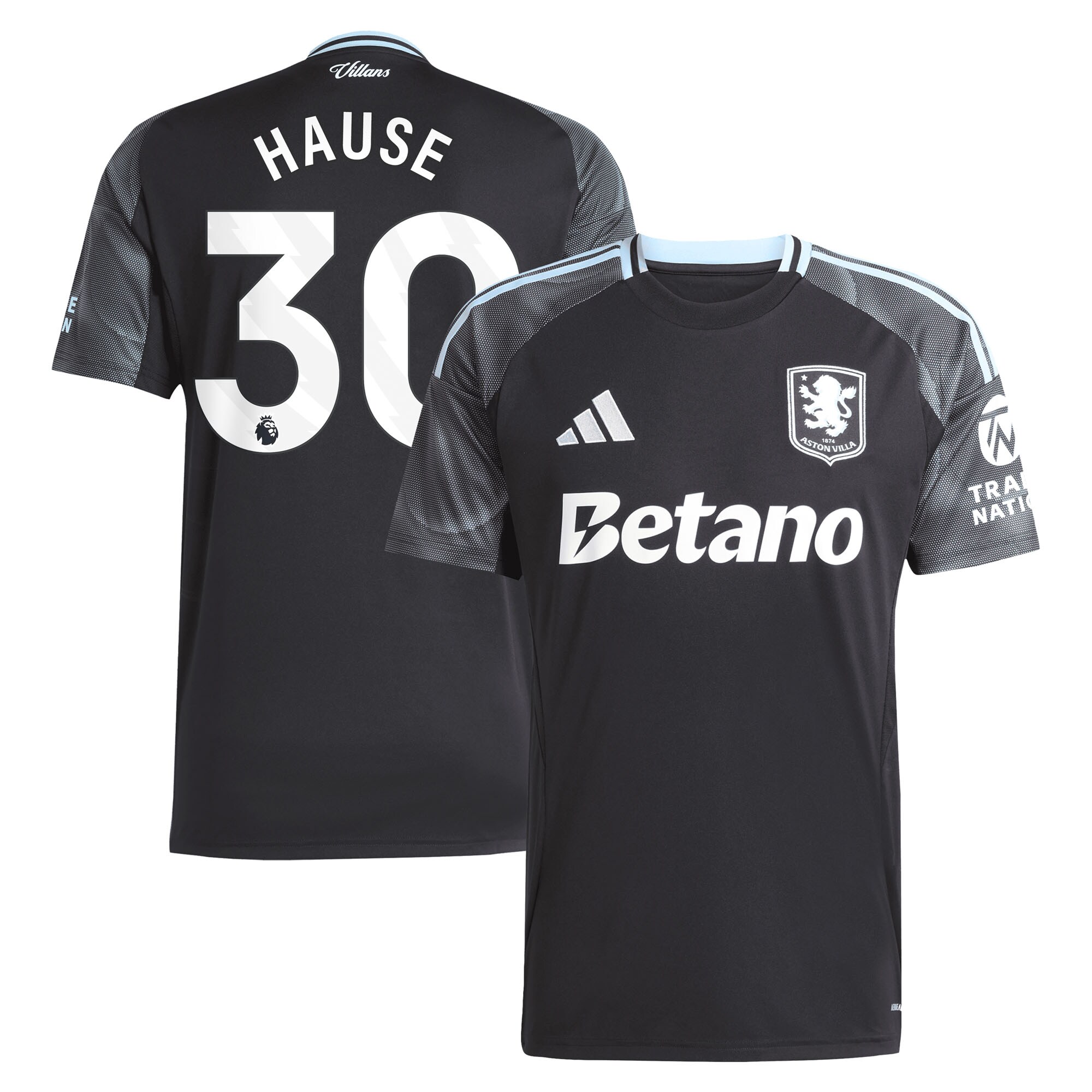 aston villa adidas away shirt 2025-26 with hause 30 printing Collection | Authentic Aston Villa Shirts