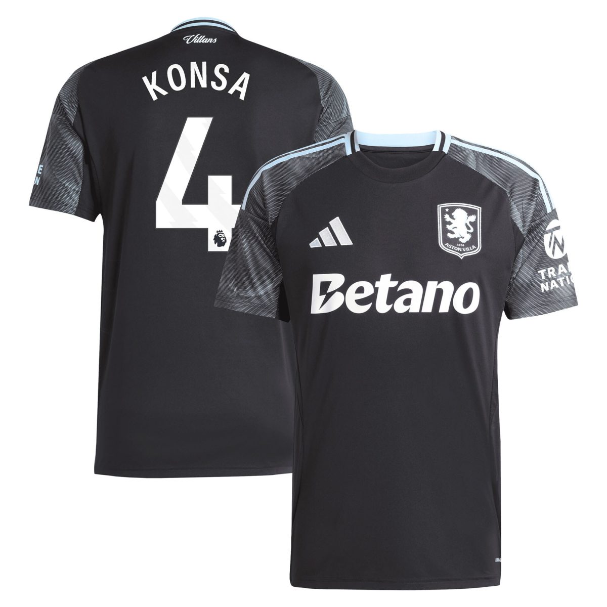 aston villa adidas away shirt 2025-26 with konsa 4 printing Collection | Authentic Aston Villa Shirts