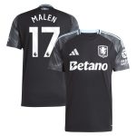 aston villa adidas away shirt 2025-26 with malen 17 printing Collection | Authentic Aston Villa Shirts