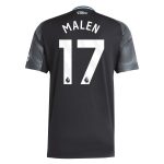 aston villa adidas away shirt 2025-26 with malen 17 printing Collection | Authentic Aston Villa Shirts