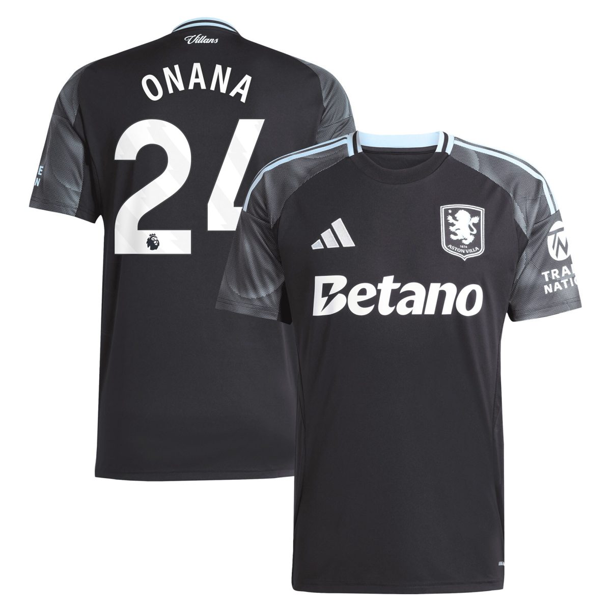 aston villa adidas away shirt 2025-26 with onana 24 printing Collection | Authentic Aston Villa Shirts