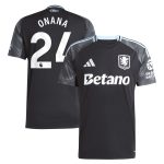 aston villa adidas away shirt 2025-26 with onana 24 printing Collection | Authentic Aston Villa Shirts