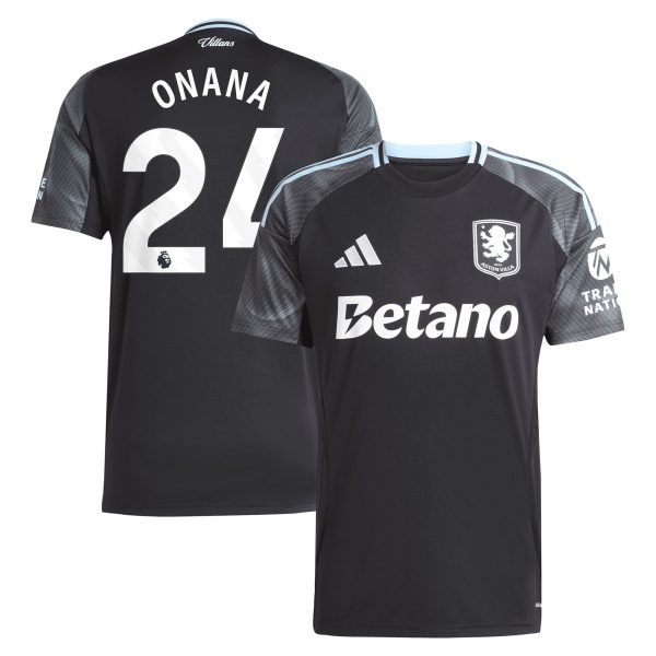 aston villa adidas away shirt 2025-26 with onana 24 printing Collection | Authentic Aston Villa Shirts