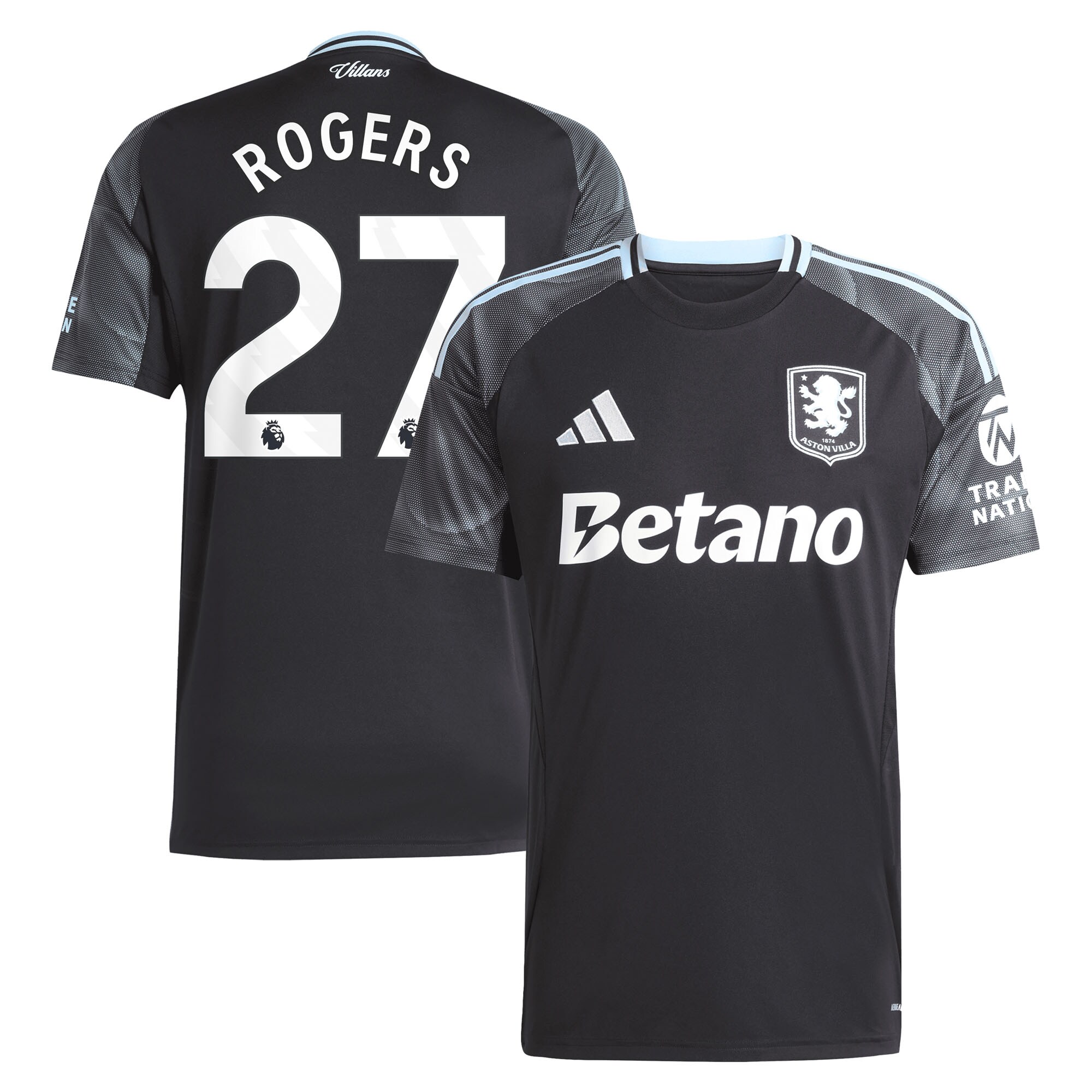 aston villa adidas away shirt 2025-26 with rogers 27 printing Collection | Authentic Aston Villa Shirts