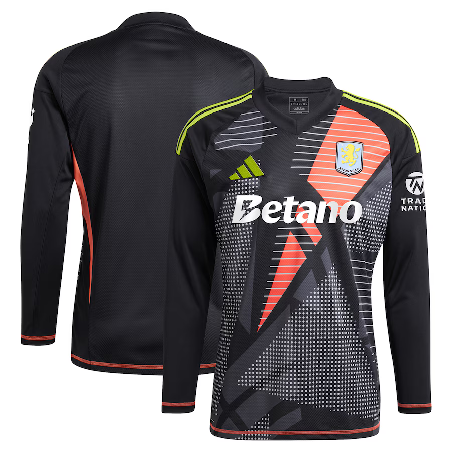 aston villa adidas goalkeeper shirt 2024-25 – long sleeve – 201964001 with custom printing Collection | Authentic Aston Villa Shirts