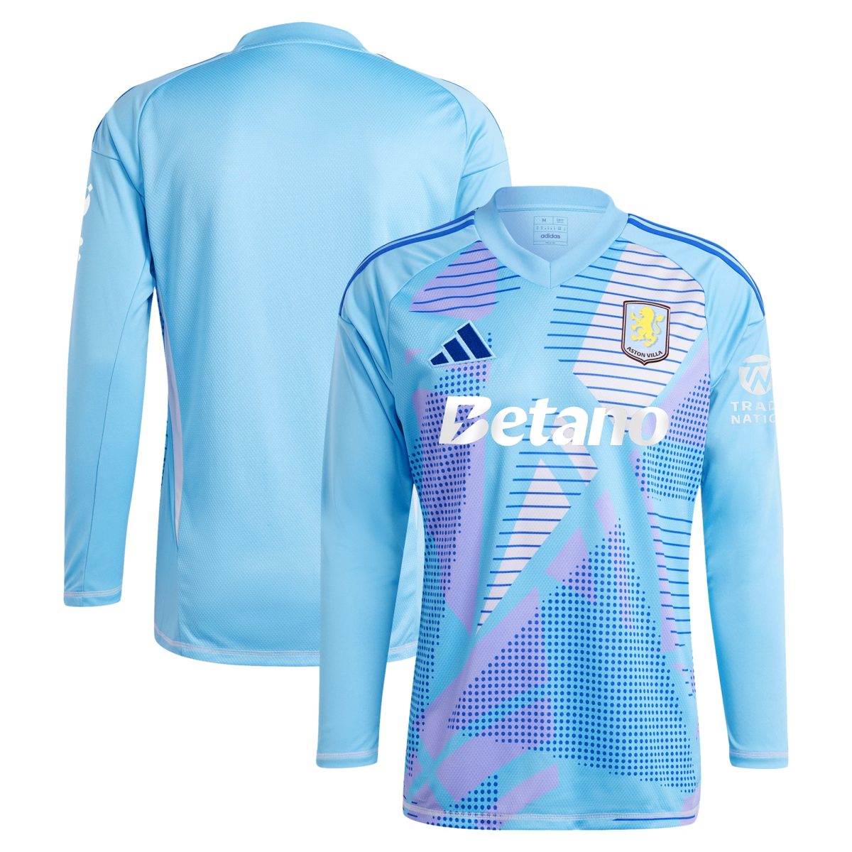 aston villa adidas goalkeeper shirt 2024-25 – long sleeve – 201964005 with custom printing Collection | Authentic Aston Villa Shirts