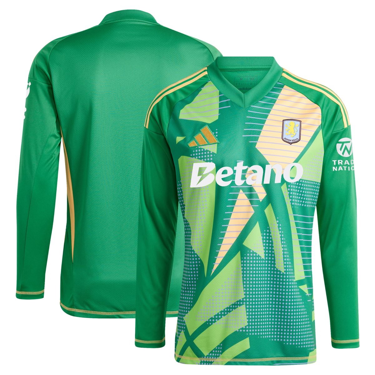 aston villa adidas goalkeeper shirt 2024-25 – long sleeve – 201964009 with custom printing Collection | Authentic Aston Villa Shirts