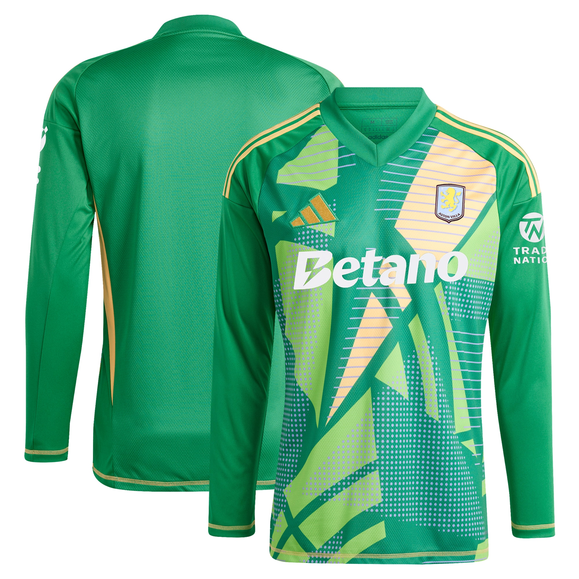 aston villa adidas goalkeeper shirt 2024-25 – long sleeve – 201964009 with custom printing Collection | Authentic Aston Villa Shirts