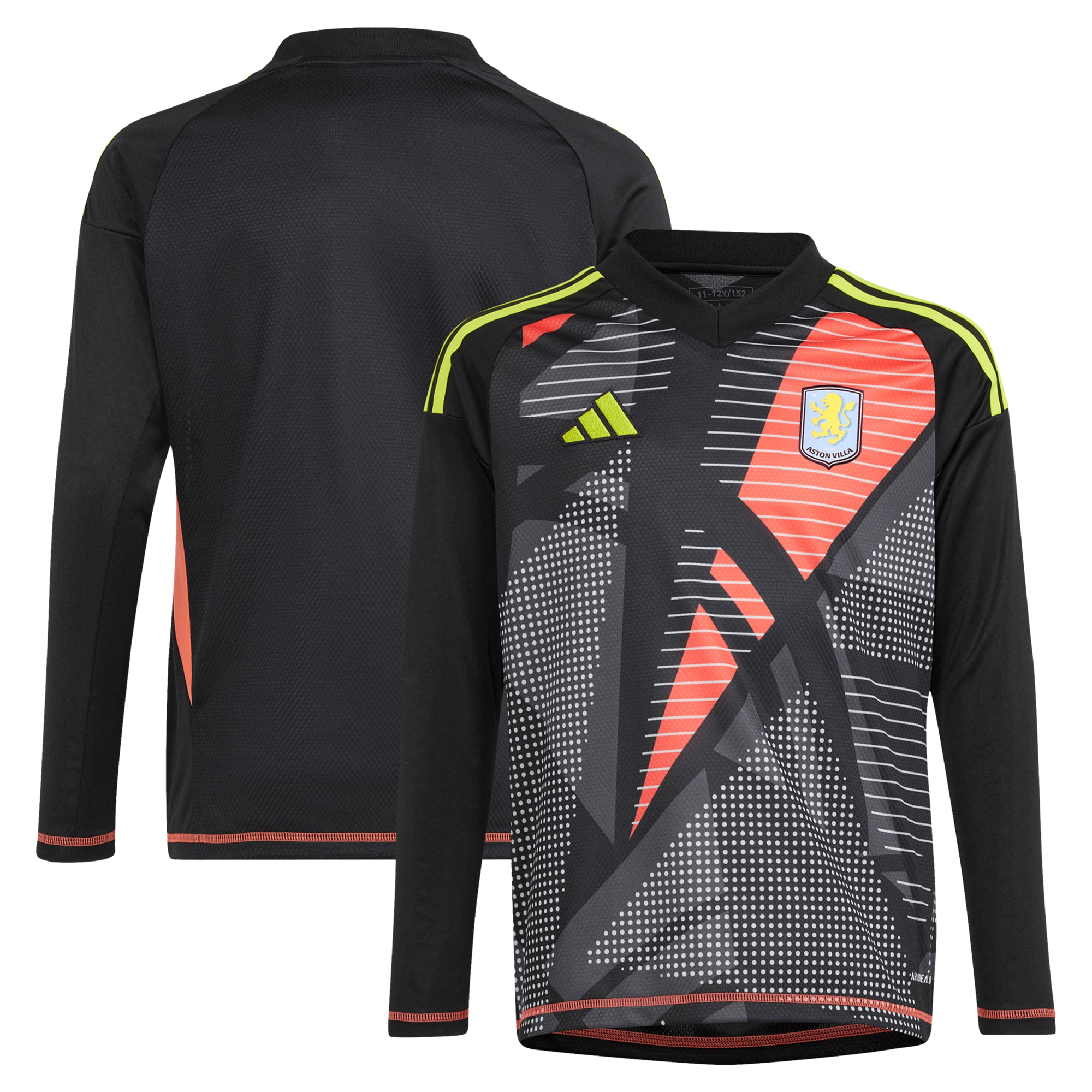 aston villa adidas goalkeeper shirt 2024-25 – long sleeve – kids – 201964003 with custom printing Collection | Authentic Aston Villa Shirts
