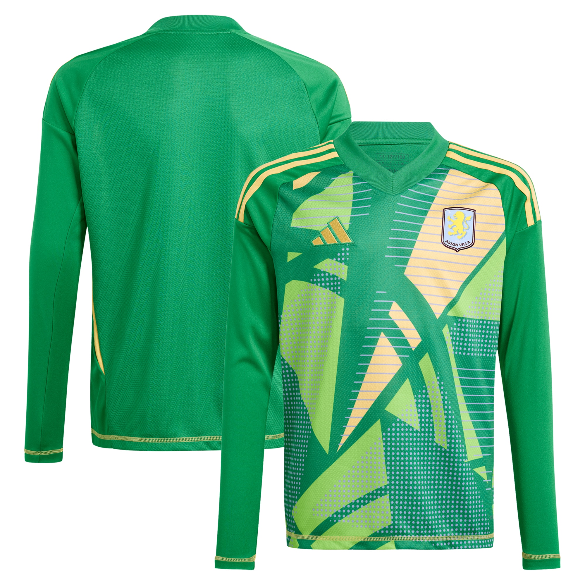 aston villa adidas goalkeeper shirt 2024-25 – long sleeve – kids – 201964011 with custom printing Collection | Authentic Aston Villa Shirts