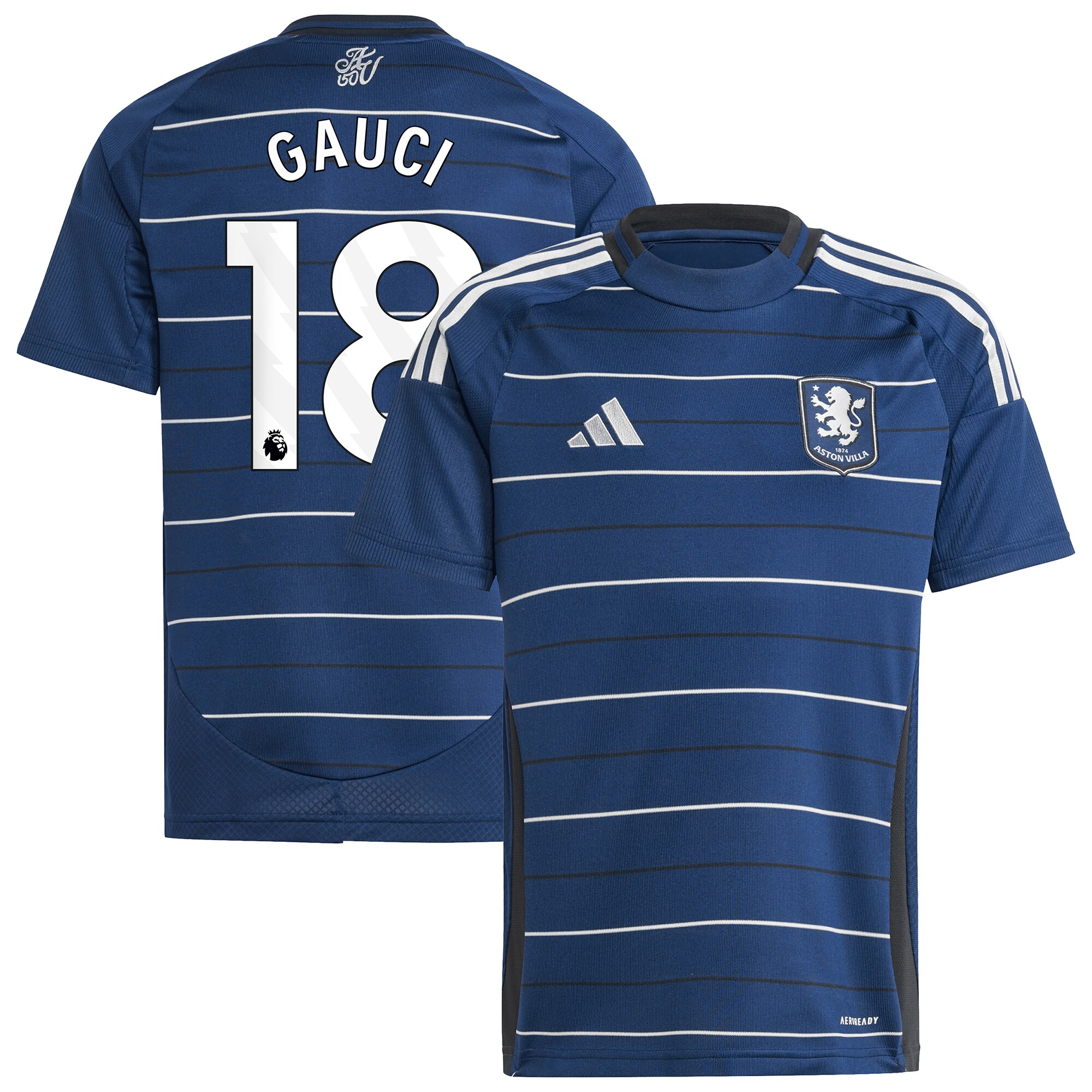 aston villa adidas goalkeeper shirt 2024-25 – long sleeve – kids with gauci 18 printing – 202030990 Collection | Authentic Aston Villa Shirts