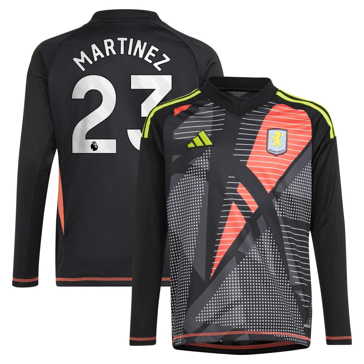 aston villa adidas goalkeeper shirt 2024-25 – long sleeve – kids with martinez 23 printing – 202029325 Collection | Authentic Aston Villa Shirts
