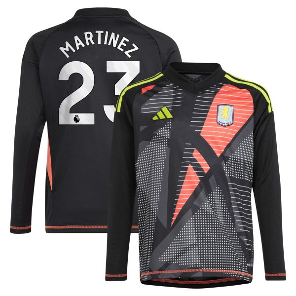 aston villa adidas goalkeeper shirt 2024-25 – long sleeve – kids with martinez 23 printing – 202029325 Collection | Authentic Aston Villa Shirts