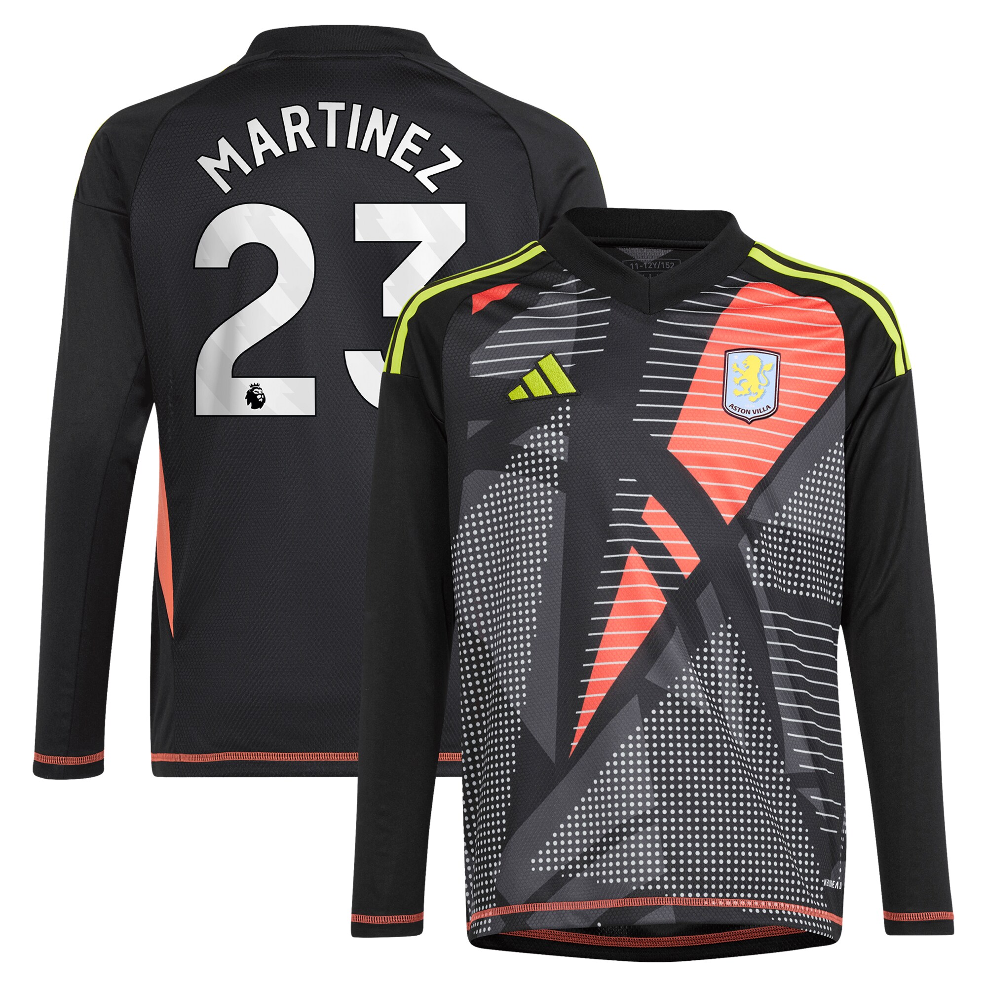aston villa adidas goalkeeper shirt 2024-25 – long sleeve – kids with martinez 23 printing – 202029325 Collection | Authentic Aston Villa Shirts