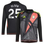 aston villa adidas goalkeeper shirt 2024-25 – long sleeve – kids with olsen 25 printing – 202029322 Collection | Authentic Aston Villa Shirts