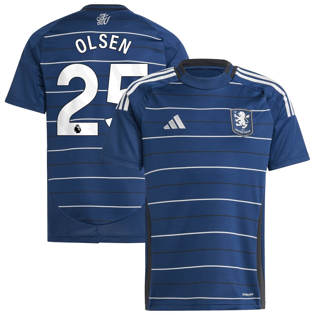 aston villa adidas goalkeeper shirt 2024-25 – long sleeve – kids with olsen 25 printing – 202030994 Collection | Authentic Aston Villa Shirts