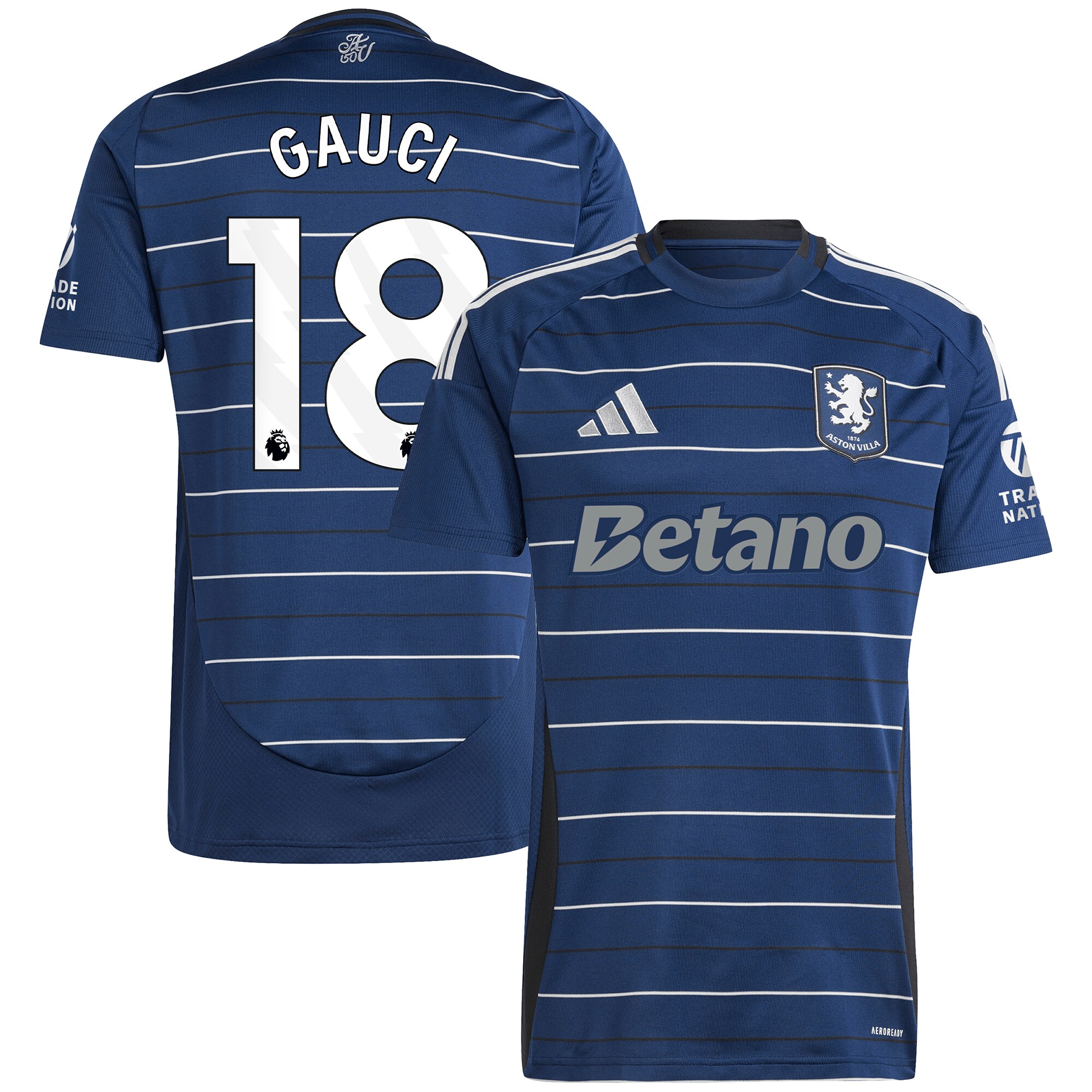 aston villa adidas goalkeeper shirt 2024-25 – long sleeve with gauci 18 printing – 202030972 Collection | Authentic Aston Villa Shirts