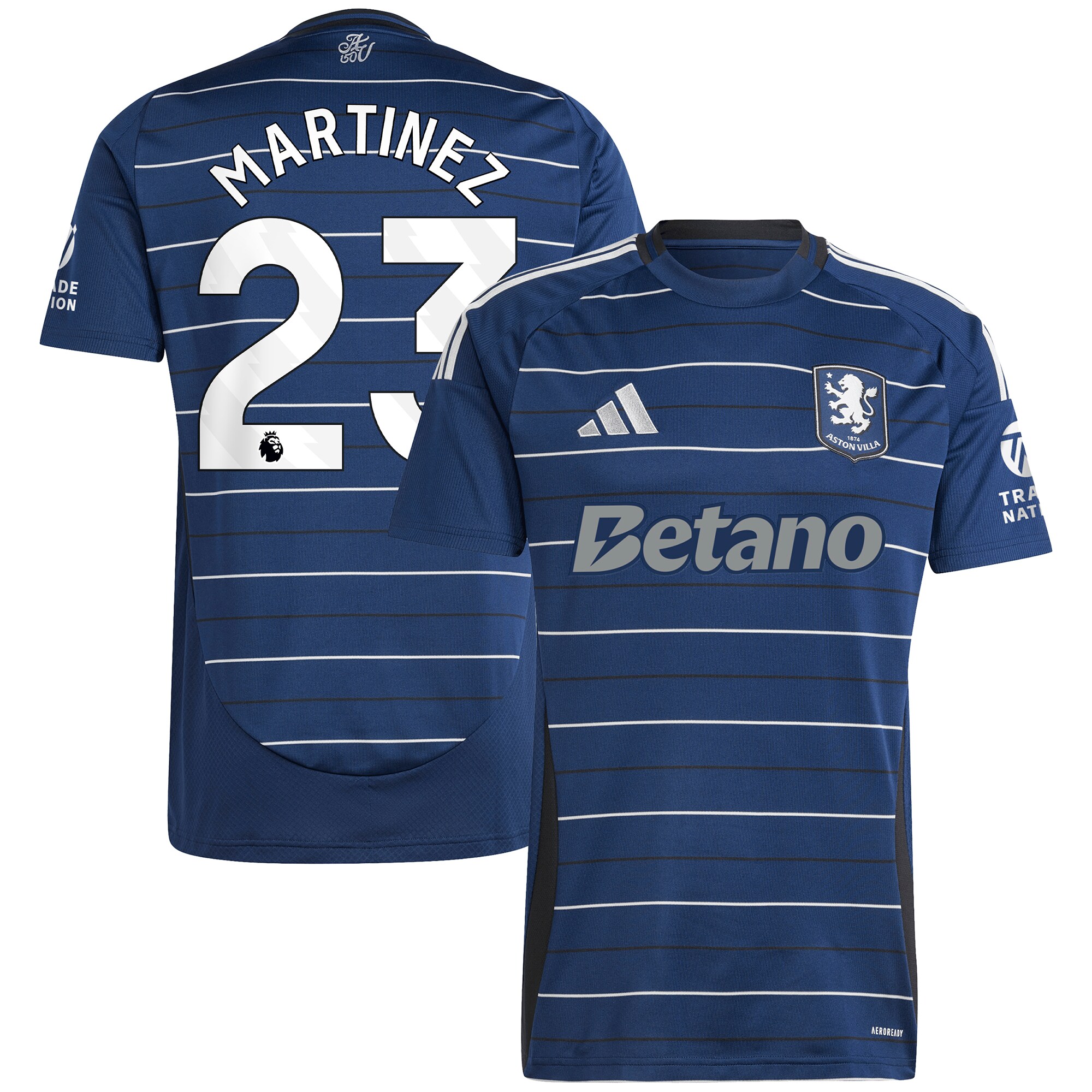 aston villa adidas goalkeeper shirt 2024-25 – long sleeve with martinez 23 printing – 202030973 Collection | Authentic Aston Villa Shirts