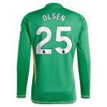 aston villa adidas goalkeeper shirt 2024-25 – long sleeve with olsen 25 printing Collection | Authentic Aston Villa Shirts
