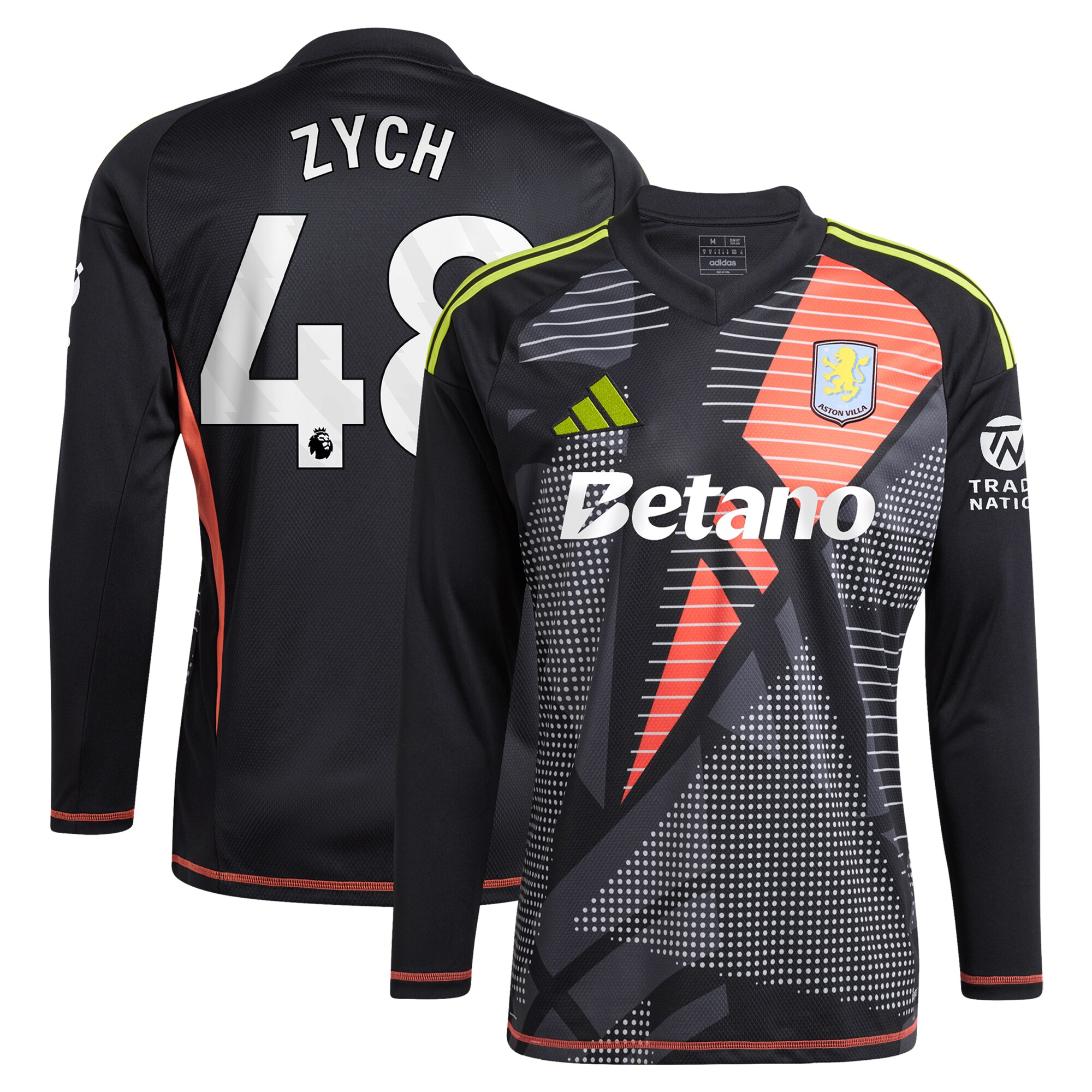aston villa adidas goalkeeper shirt 2024-25 – long sleeve with zych 48 printing – 202153090 Collection | Authentic Aston Villa Shirts
