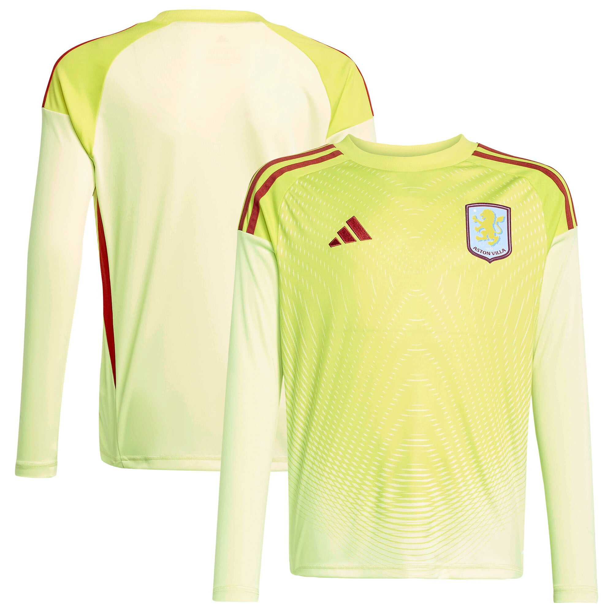 aston villa adidas goalkeeper shirt 2025-26 – long sleeve – kids with custom printing Collection | Authentic Aston Villa Shirts