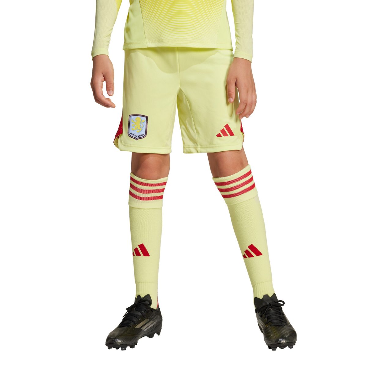 aston villa adidas goalkeeper shorts 2025-26 – kids with custom printing Collection | Authentic Aston Villa Shirts