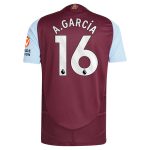aston villa adidas home authentic shirt 2024-25 with a.garcía 16 printing Collection | Authentic Aston Villa Shirts