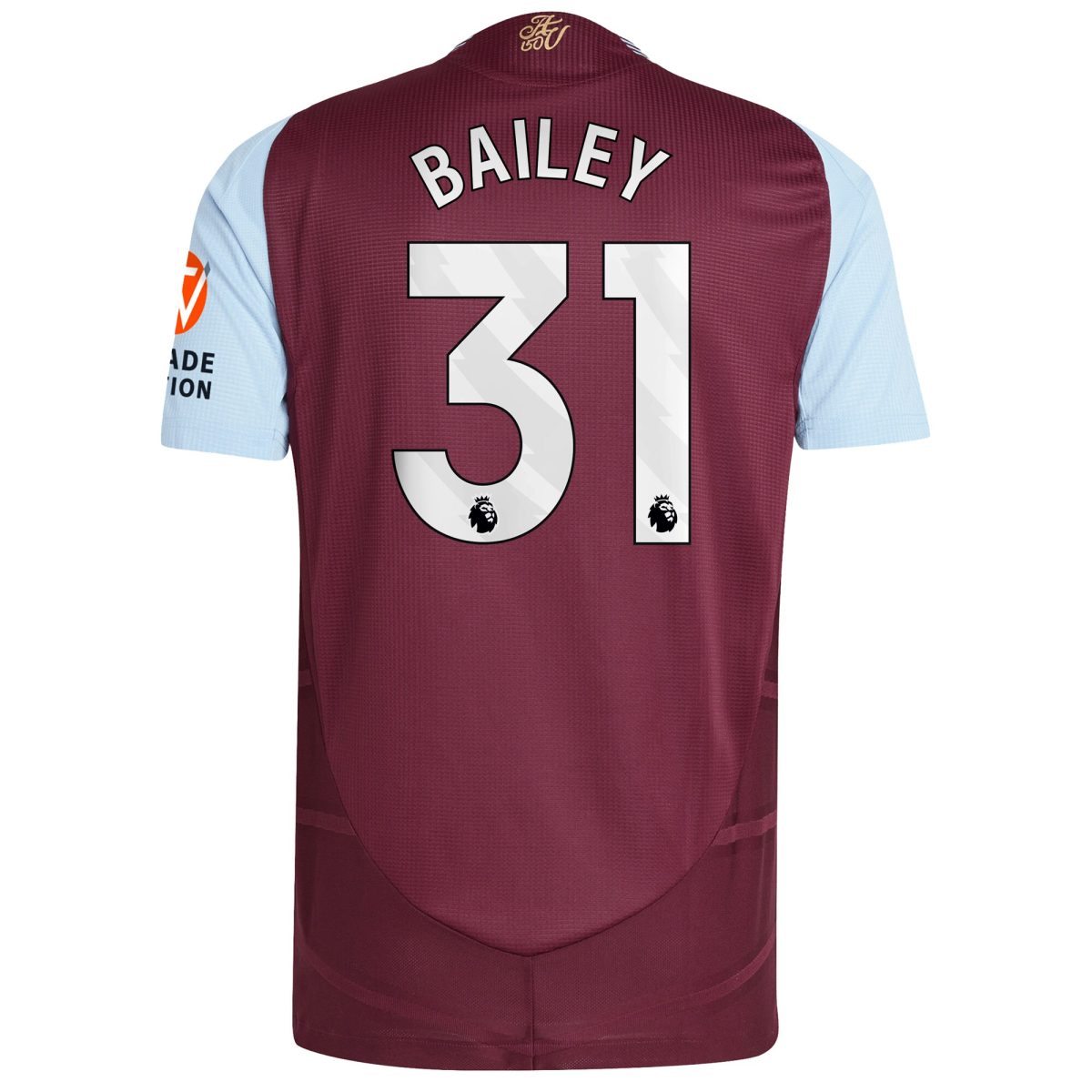 aston villa adidas home authentic shirt 2024-25 with bailey 31 printing Collection | Authentic Aston Villa Shirts