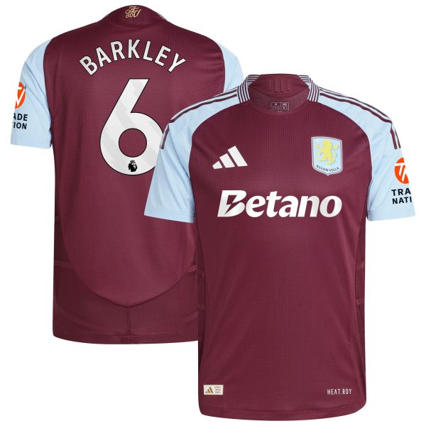 aston villa adidas home authentic shirt 2024-25 with barkley 6 printing Collection | Authentic Aston Villa Shirts