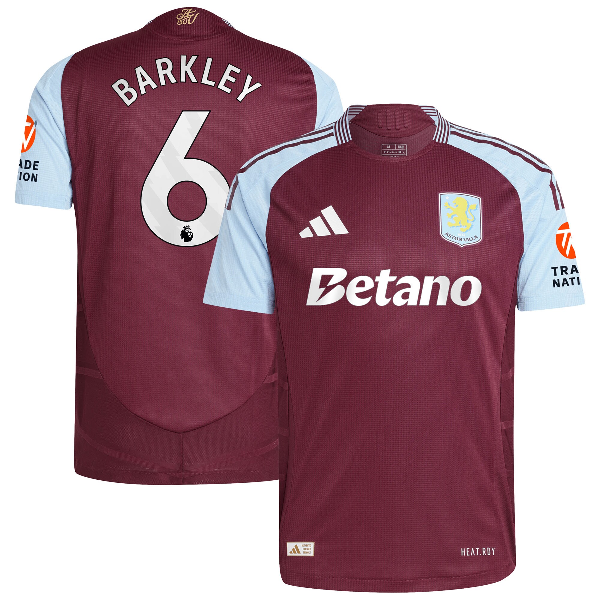 aston villa adidas home authentic shirt 2024-25 with barkley 6 printing Collection | Authentic Aston Villa Shirts