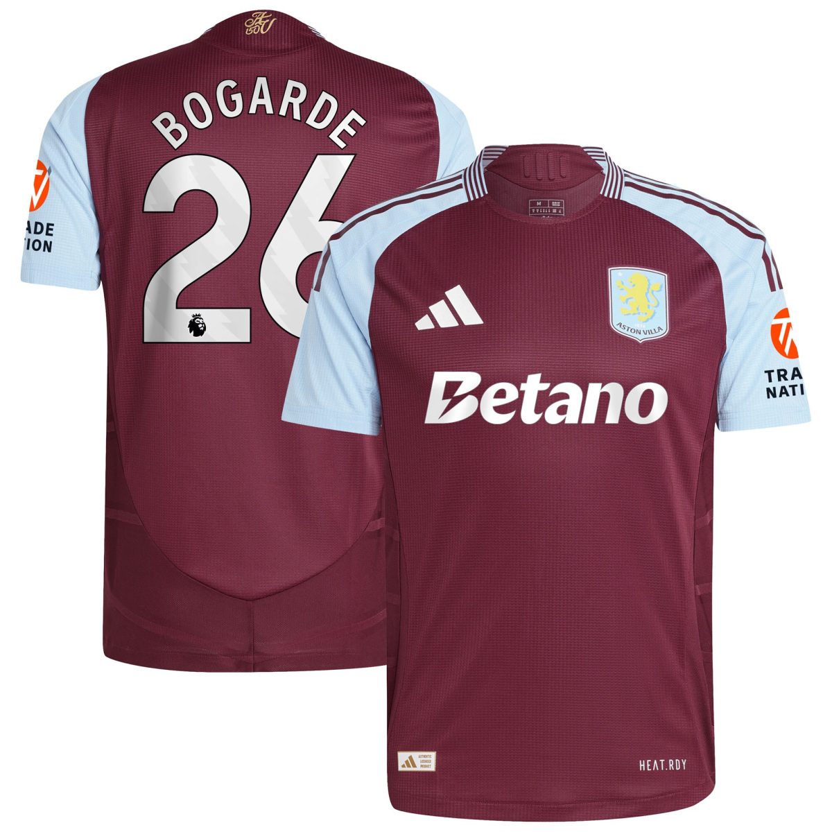 aston villa adidas home authentic shirt 2024-25 with bogarde 26 printing Collection | Authentic Aston Villa Shirts