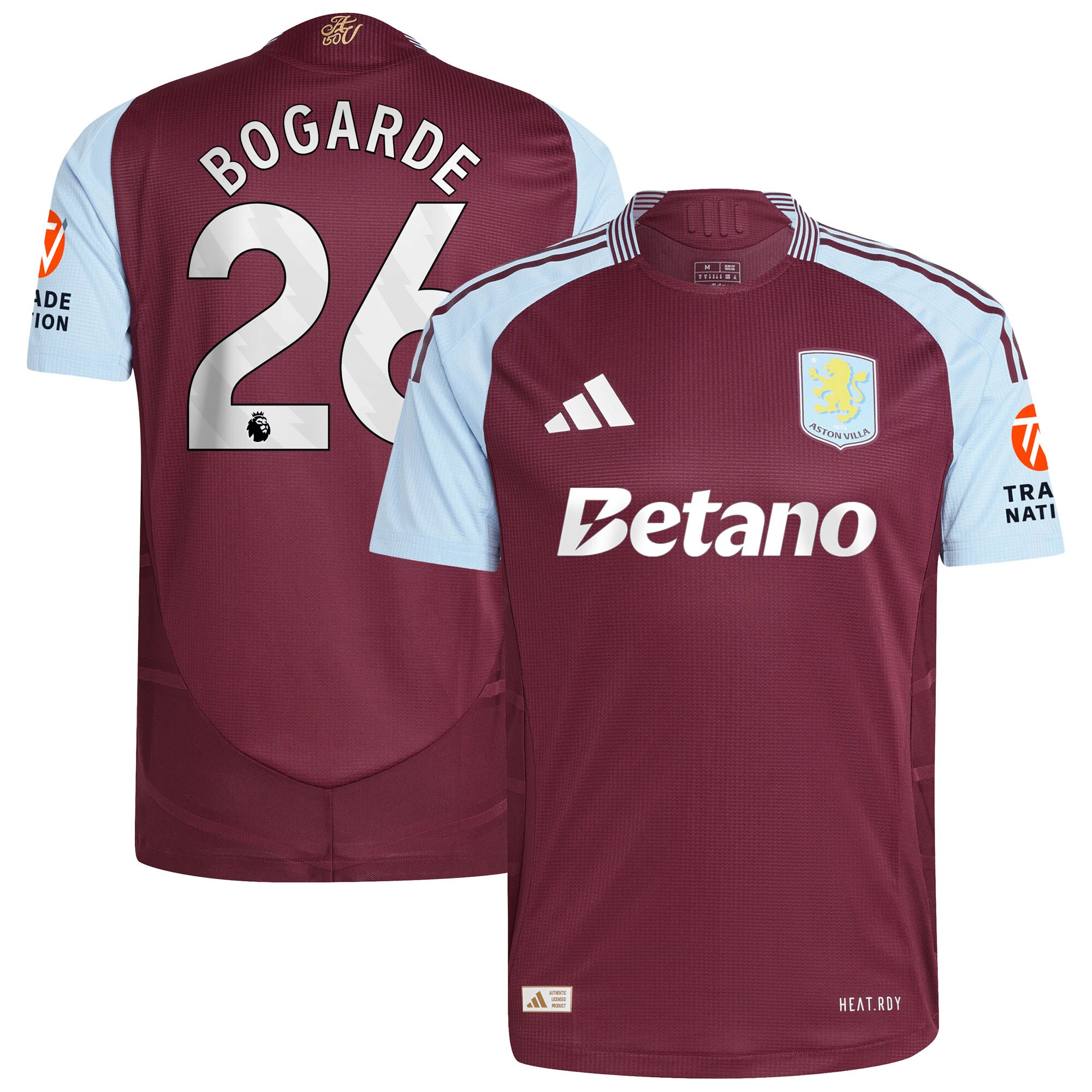 aston villa adidas home authentic shirt 2024-25 with bogarde 26 printing Collection | Authentic Aston Villa Shirts