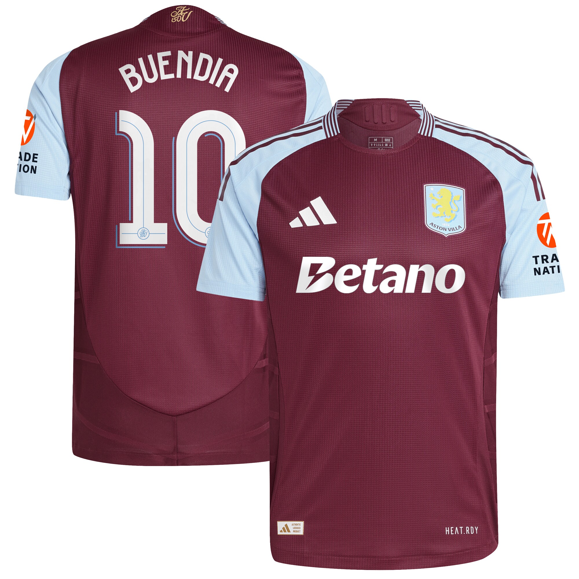aston villa adidas home authentic shirt 2024-25 with buendia 10 cup printing Collection | Authentic Aston Villa Shirts
